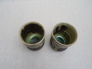MINOYAKI NAMIHEI SUSHI YUNOMI/TEA CUP SET OF 2