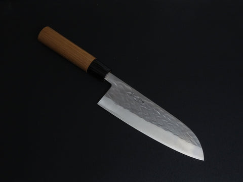 OUL SLD HAMMERED SANTOKU 165MM WALNUTWOOD HANDLE