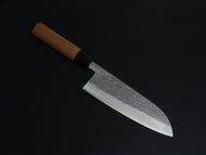 OUL SLD HAMMERED SANTOKU 165MM WALNUTWOOD HANDLE