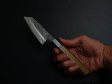 Load image into Gallery viewer, KICHIJI KUROGANE AOGAMI-2 KUROUCHI KO-BUNKA 80MM OCTAGONAL TEAK HANDLE
