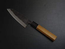 Load image into Gallery viewer, KICHIJI KUROGANE AOGAMI-2 KUROUCHI KO-BUNKA 120MM OCTAGONAL TEAK HANDLE
