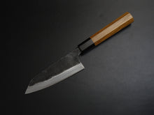 Load image into Gallery viewer, KICHIJI KUROGANE AOGAMI-2 KUROUCHI KO-BUNKA 120MM OCTAGONAL TEAK HANDLE
