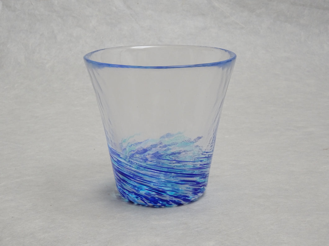TSUGARU HANDMADE VIDRO GLASS CUP NAVY BLUE (KONJO)
