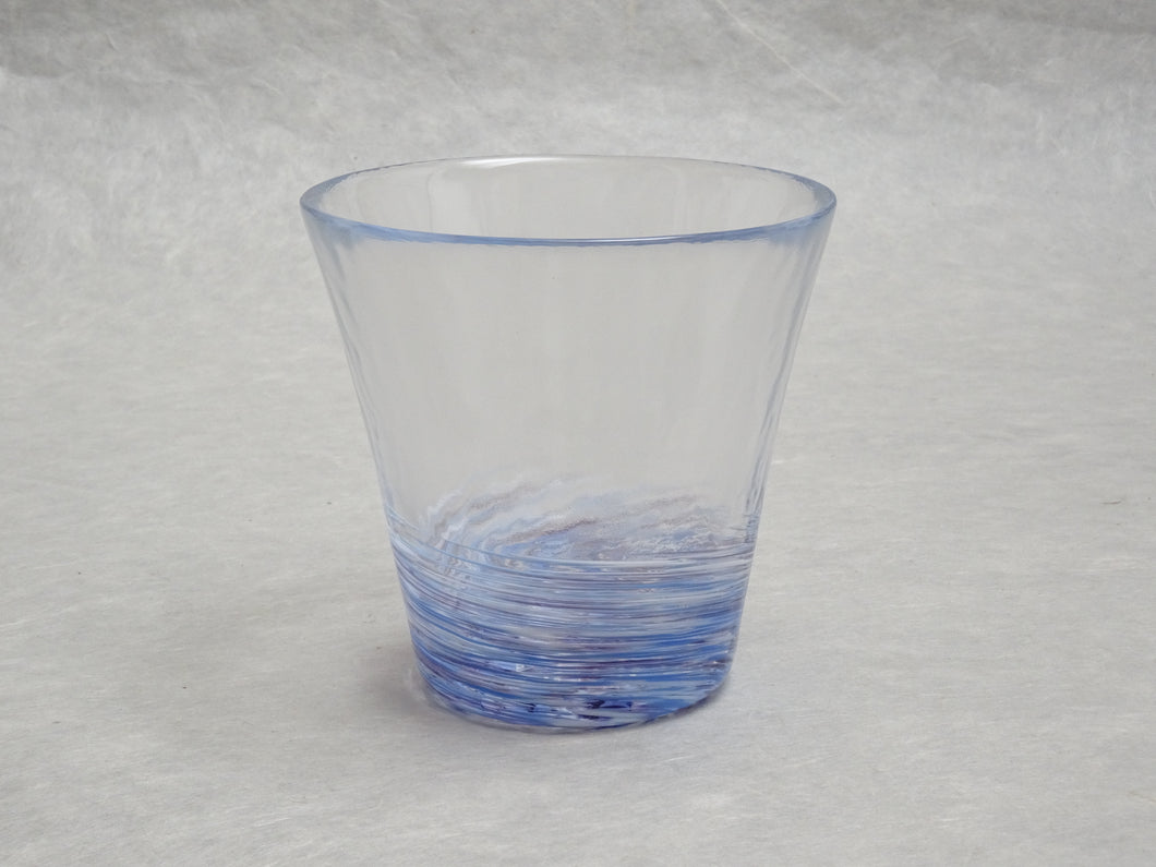 TSUGARU HANDMADE VIDRO GLASS CUP WISTERIA BLUE (FUJI)