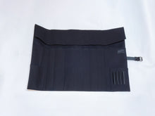Load image into Gallery viewer, COMO+KATABA HANDMADE HIGH QUALITY CANVAS KNIFE ROLL WITH SINGLE LEATHER FITTINGS*
