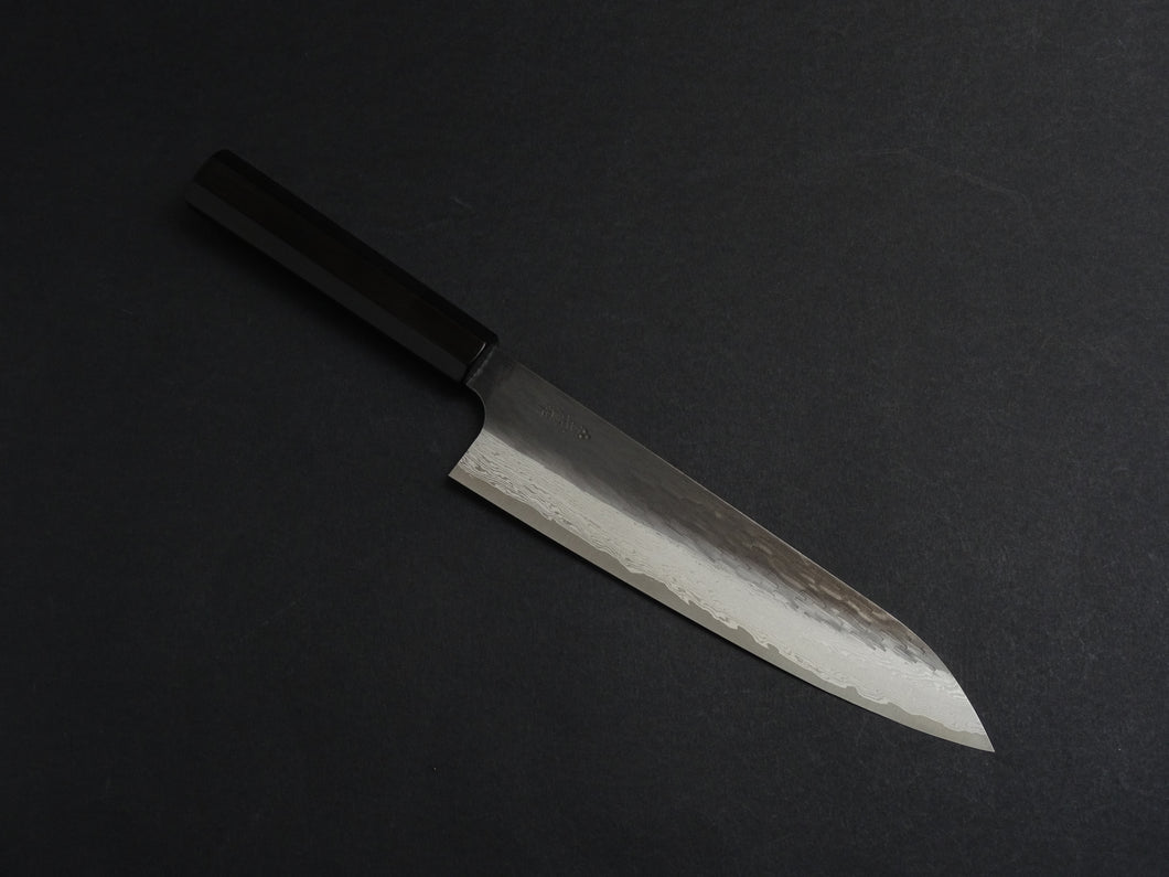 NIGARA VGXEOS KUROUCHI DAMASCUS GYUTO 210MM OCTAGONAL EBONY HANDLE