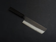 Load image into Gallery viewer, NIGARA VGXEOS KUROUCHI DAMASCUS NAKIRI 165MM OCTAGONAL EBONY HANDLE
