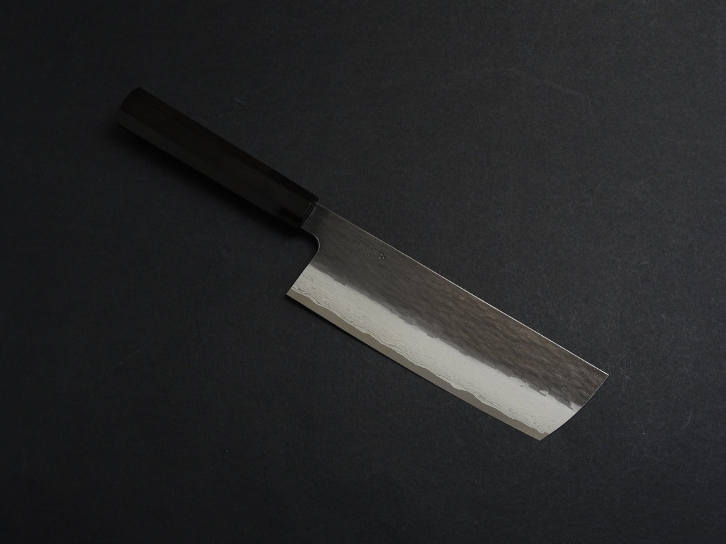 NIGARA VGXEOS KUROUCHI DAMASCUS NAKIRI 165MM OCTAGONAL EBONY HANDLE