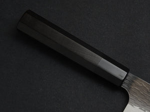 NIGARA VGXEOS KUROUCHI DAMASCUS SANTOKU 170MM OCTAGONAL EBONY HANDLE