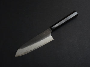 NIGARA VGXEOS KUROUCHI DAMASCUS SANTOKU 170MM OCTAGONAL EBONY HANDLE