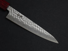 Load image into Gallery viewer, KICHIJI AOGAMI SUPER STAINLESS CLAD HAMMERED MIGAKI PETTY 135MM CHERRY WOOD HANDLE
