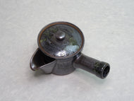 HASAMIYAKI KURO-UWAGUSURI RAKU-RAKU COFFEE/TEAPOT WITH STAINLESS TEA STRAINER