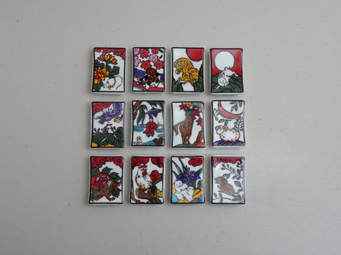MINOYAKI HANAFUDA-STYLE ZODIAC CHOPSTICKS REST