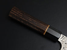 Load image into Gallery viewer, NIGARA SG2 DAMASCUS NAKIRI 165MM BURNT CHESTNUT WOOD OCTAGONAL HANDLE
