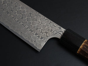 NIGARA SG2 DAMASCUS NAKIRI 165MM BURNT CHESTNUT WOOD OCTAGONAL HANDLE