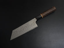 Load image into Gallery viewer, NIGARA SG2 DAMASCUS NAKIRI 165MM BURNT CHESTNUT WOOD OCTAGONAL HANDLE
