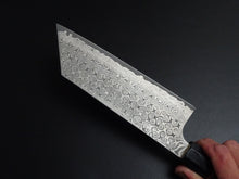 Load image into Gallery viewer, NIGARA SG2 DAMASCUS NAKIRI 165MM BURNT CHESTNUT WOOD OCTAGONAL HANDLE
