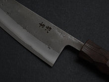 Load image into Gallery viewer, KICHIJI x NAGURI SLD NASHIJI KIRITSUKE PETTY 150MM NAGURI CURVED WENGE WOOD HANDLE
