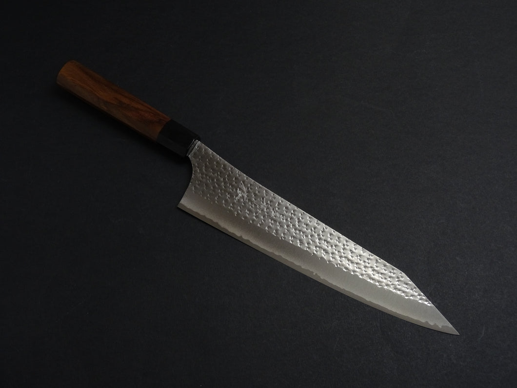 YU KUROSAKI AOGAMI SUPER KOKUSEN GYUTO 240MM ROSE WOOD HANDLE