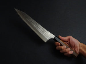 YU KUROSAKI AOGAMI SUPER KOKUSEN GYUTO 240MM ROSE WOOD HANDLE