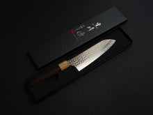 Load image into Gallery viewer, YU KUROSAKI SG2 SENKO SANTOKU ROSE WOOD HANDLE
