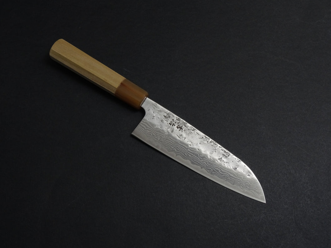 KICHIJI SW WASHIJI DAMASCUS SANTOKU 165MM OCTAGONAL HANDLE