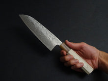 Load image into Gallery viewer, KICHIJI SW WASHIJI DAMASCUS SANTOKU 165MM OCTAGONAL HANDLE
