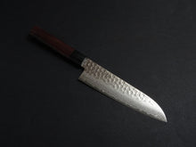 Load image into Gallery viewer, TSUNEHISA VG-10 33 LAYER HAMMERED DAMASCUS SANTOKU KNIFE ROSEWOOD HANDLE

