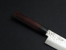 Load image into Gallery viewer, TSUNEHISA VG-10 33 LAYER HAMMERED DAMASCUS SANTOKU KNIFE ROSEWOOD HANDLE
