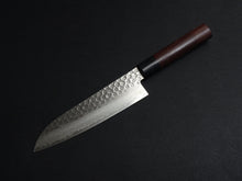 Load image into Gallery viewer, TSUNEHISA VG-10 33 LAYER HAMMERED DAMASCUS SANTOKU KNIFE ROSEWOOD HANDLE
