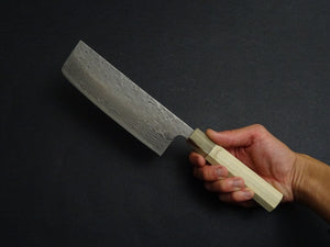KICHIJI SW WASHIJI DAMASCUS NAKIRI 165MM OCTAGONAL HANDLE