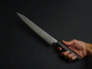 KOTETSU AOGAMI SUPER STAINLESS CLAD SUJIHIKI / CARVING KNIFE 240MM OCTAGONAL ROSEWOOD HANDLE