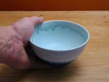 Load image into Gallery viewer, MINOYAKI PASTEL-COLOUR BLUE x NAVY MATCHA BOWL
