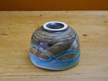 Load image into Gallery viewer, MINOYAKI BLUE NAGASHI MATCHA BOWL
