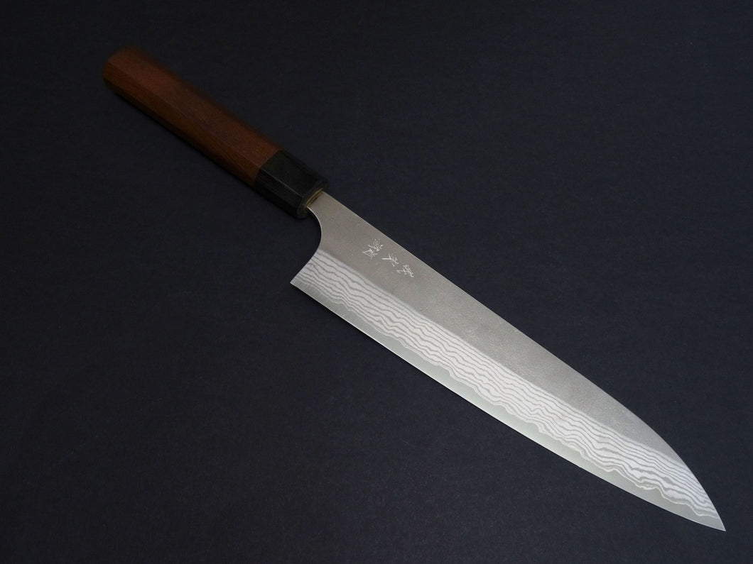 YOSHIMI VG10 NASHIJI DAMASCUS GYUTO 210MM OCTAGONAL MAPLEWOOD HANDLE