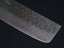 Load image into Gallery viewer, OUL AUS-10 NICKEL DAMASCUS HAMMERED NAKIRI 165MM BLACK OAKWOOD HANDLE
