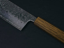 Load image into Gallery viewer, OUL AUS-10 NICKEL DAMASCUS HAMMERED NAKIRI 165MM BLACK OAKWOOD HANDLE
