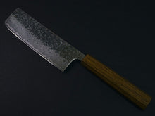 Load image into Gallery viewer, OUL AUS-10 NICKEL DAMASCUS HAMMERED NAKIRI 165MM BLACK OAKWOOD HANDLE

