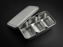 Load image into Gallery viewer, JAPANESE STAINLESS STEEL 3 YAKUMI SMALL GASTRONORM PANS SET
