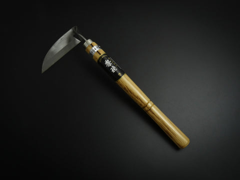 HONEN MIYAWAKI NEJIRI-GAMA STAINLESS STEEL TWISTING SICKLE WITH A LONG HANDLE