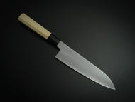 HITOHIRA GOROBEI RIKICHI SHIROGAMI-2 KASUMI GYUTO 210MM MAGNOLIA OCTAGONAL HANDLE