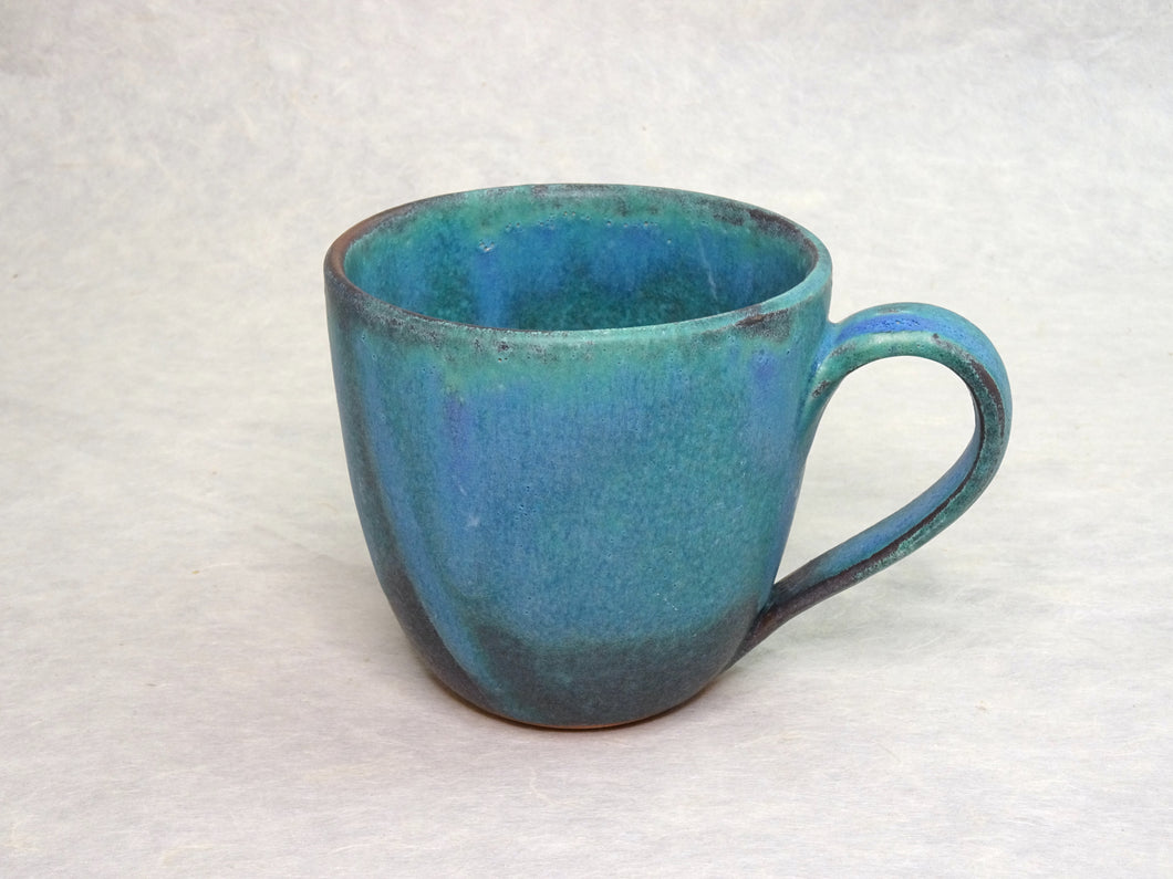 MASHIKOYAKI TURQUOISE BLUE MUG CUP