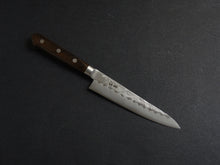 Load image into Gallery viewer, KICHIJI GINSAN NASHIJI PETTY KNIFE 135MM BROWN HANDLE (WITH BOLSTER)
