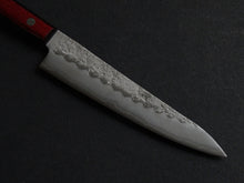 Load image into Gallery viewer, OUL GINSAN NASHIJI PETTY KNIFE 135MM RED HANDLE (NO BOLSTER)
