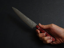 Load image into Gallery viewer, OUL GINSAN NASHIJI PETTY KNIFE 135MM RED HANDLE (NO BOLSTER)
