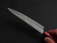 Load image into Gallery viewer, OUL GINSAN NASHIJI PETTY KNIFE 135MM RED HANDLE (NO BOLSTER)
