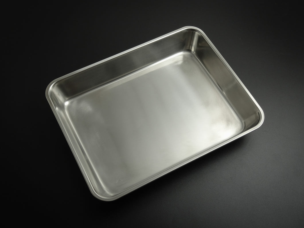 JAPAN MADE 18-0 STAINLESS STEEL DEEP TRAY LARGE
