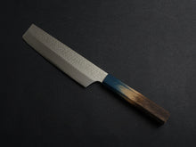 Load image into Gallery viewer, KICHIJI VG-5 HAMMERED NAKIRI 165MM OCTAGONAL AKATSUKI (BURNT &amp; DYED)  HANDLE
