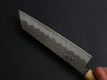 Load image into Gallery viewer, KICHIJI SHIROGAMI-2 STAINLESS CLAD HAMMERED KIRITSUKE GYUTO 210MM CHERRY WOOD HANDLE
