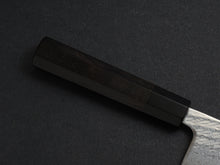 Load image into Gallery viewer, KICHIJI GINSAN NAWAME DAMASCUS SANTOKU 170MM OCTAGONAL EBONY HANDLE
